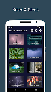 Captura de Pantalla 1 Rain Sounds Thunderstorm Sleep android