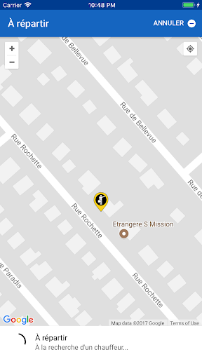 Android application Taxi Laurier screenshort