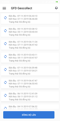 Android application GFD Geocollect screenshort