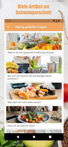 MIMBA Ernährung für Schwangere Screen 2