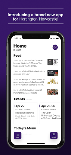 Android application Hartington-Newcastle Schools screenshort