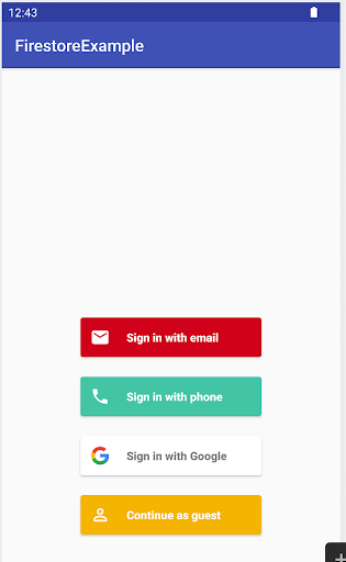 Android application MiFirestoreApp screenshort