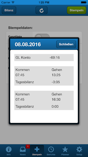 BeachWorktimePRO Screen 2