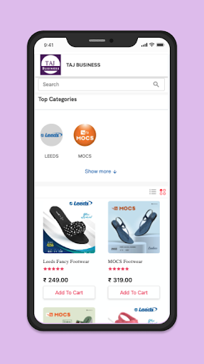 Android application Taj Business screenshort