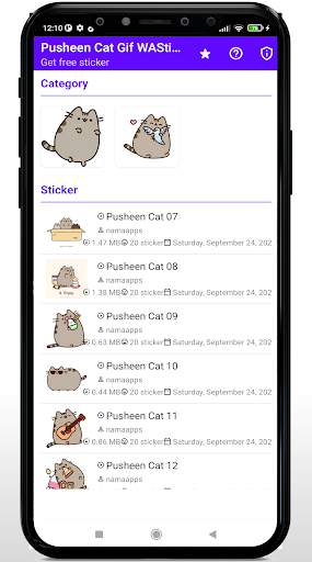 Pusheen Cat Gif WAStickerApps