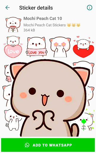 Mochi Peach Cat Stickers Screen 3