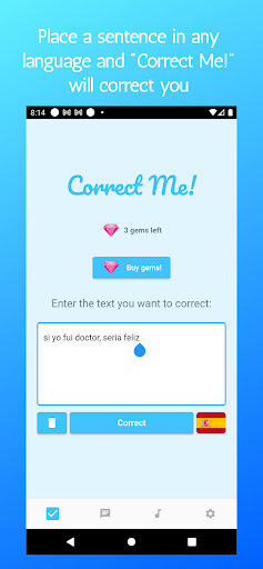 Android application Correct me! screenshort