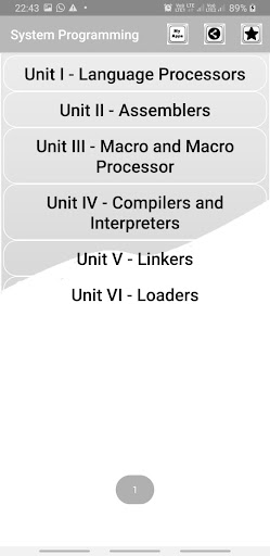 SP App for System Programming Screen 3