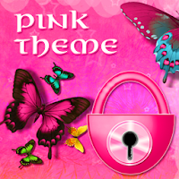 Розовая тема бабочки GO Locker