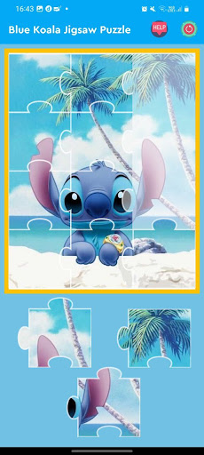 Screenshot of Cute Blue Koala Jigsaw Puzzle