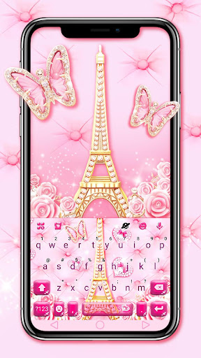 Android application Romantic Paris Love Keyboard T screenshort