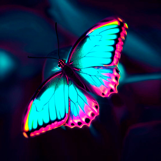 Neon Butterflies Wallpapers logo