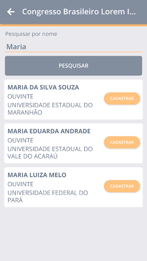 SIGEventos Screen 3