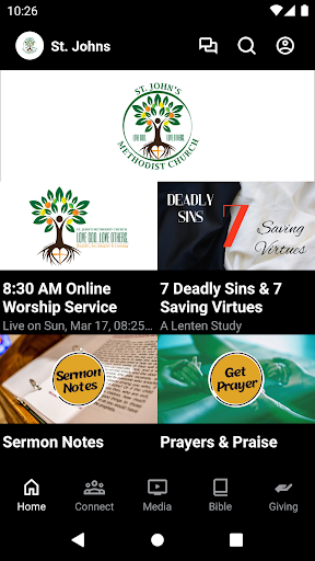 Android application St. John's Methodist Church screenshort