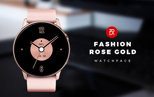 Android application Fashion Rose Gold Watch Face screenshort