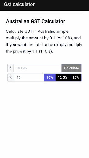 GST Calculator - All GST Rates Screen 3