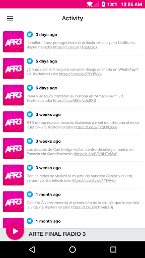 Arte Final Radio 3 Screen 2