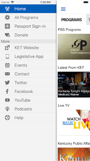 KET – Videos & Schedules Screen 3