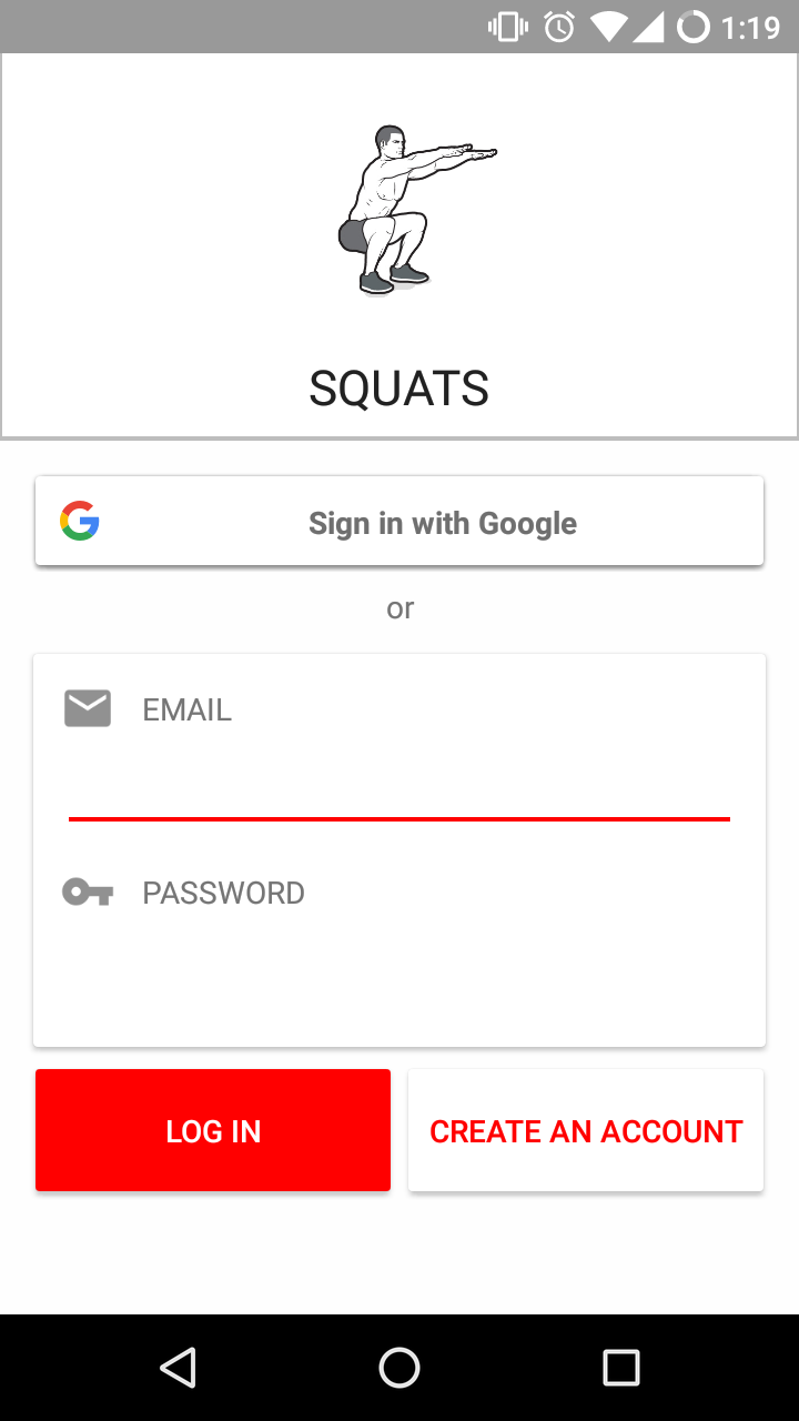 Android application Squats Workout screenshort
