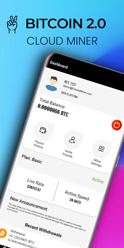Android application BitLoader | Btc Cloud Mining screenshort