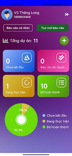 Quản lý tiến độ dự án Screen 2