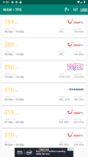 EasyFlight Screen 3