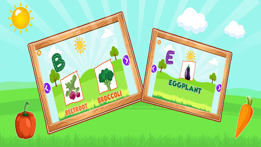 Android application Learn Vegetable Names ABC Game screenshort