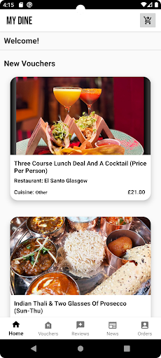 Android application My Dine screenshort