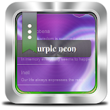 Purple neon GO SMS icon