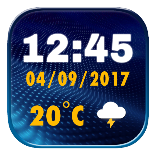 Cool Digital Clock Widget Header - AppWisp.com