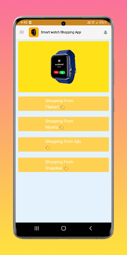 Android application Smart Watch Shopping App screenshort