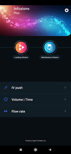 Android application Infusions Plus • Infusion Rate screenshort