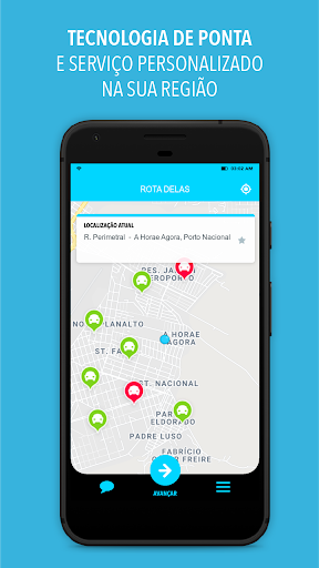 Android application Rota Delas screenshort