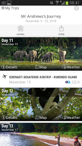 Audley Travel Companion App Screen 2