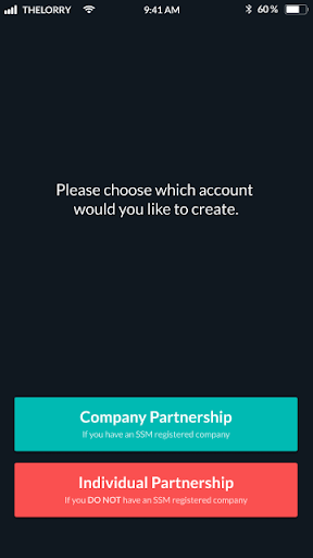 Android application TheLorry - Partner App screenshort