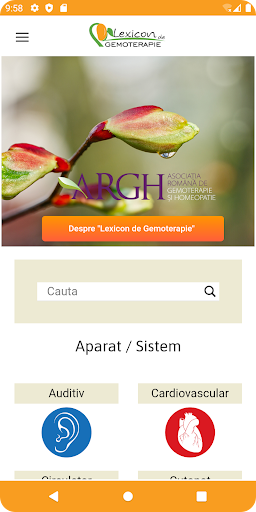 Android application Gemoterapie screenshort
