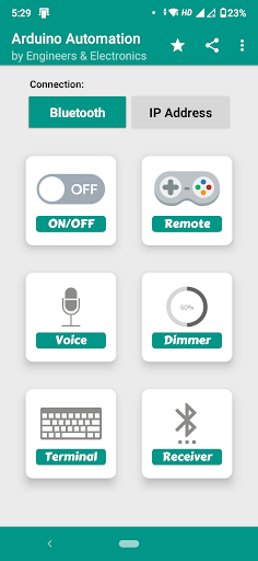 Android application E&E: Arduino Automation screenshort