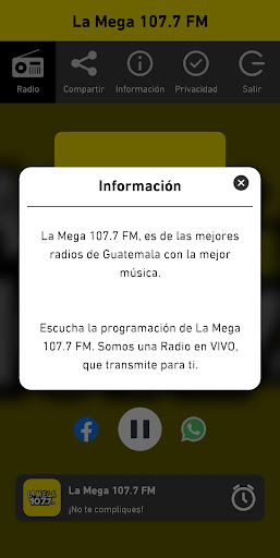 La Mega 107.7 FM Screen 2