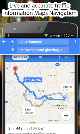 Android application GPS Route Finder Maps screenshort