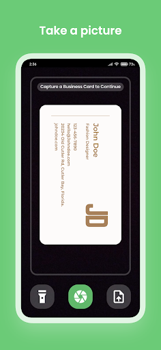 Android application AI Business Card Scanner screenshort