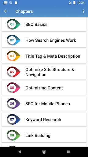Android application Learn SEO screenshort