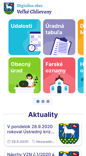 Android application Veľké Chlievany screenshort