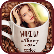 Coffee Cup Photo Frame Good Morning Application