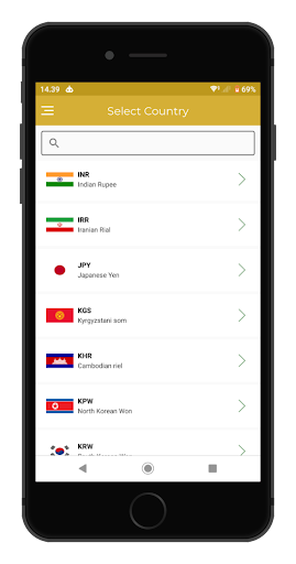 Android application Gold Price Worldwide Live screenshort