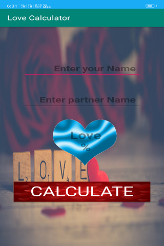 Android application Love Calculator screenshort