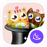  Cute cats stickers theme 