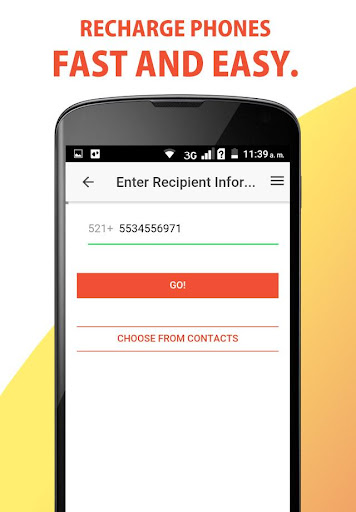 Android application Recharge Telcel, Movistar and screenshort