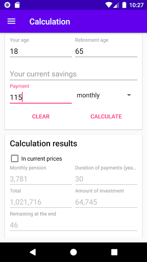 Retirement calculator 1