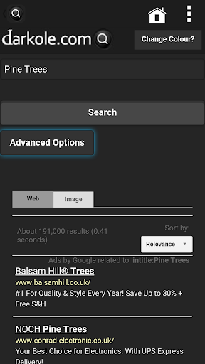 Black Search Bar for Google