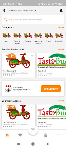 Android application KhanaPina - Restaurant screenshort